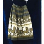 vintage 1960s wild horses skirt