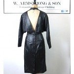 vintage 1980s backless leather dress