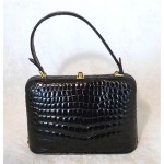 vintage 1980s crocodile handbag