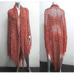 vintage 1990s macrame fringe shawl wrap