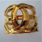 vintage 1994 chanel logo cuff bracelet