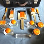 vintage art deco vanity set with case