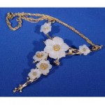 vintage christian dior floral necklace