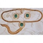 vintage christian dior necklace and earrings set