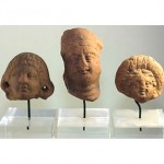 vintage collection mounted roman pottery heads