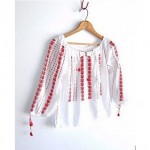 vintage embroidered peasant top