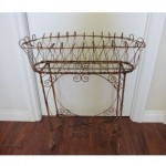 vintage french shabby chic wire plant stand