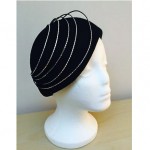 vintage halston black wool hat