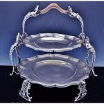 vintage italian solid silver mermaid dessert stand