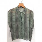 vintage jean muir snakeskin print blouse