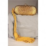 vintage judith leiber minaudiere with tassel