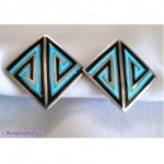 vintage margot de taxco sterling enamel earrings