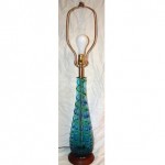 vintage mid century art glass lamp