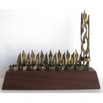 vintage mid-century brutalist candelabra