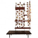 vintage mid-century brutalist wall divider screen