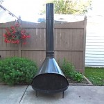 vintage midcentury free standing cone fireplace