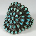 vintage navajo sterling turquoise cuff bracelet