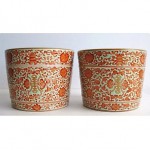 vintage pair chinese porcelain pots