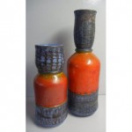 vintage pair raymor pottery vases