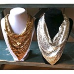 vintage pair whiting & davis mesh bib necklaces