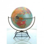 vintage replogle globe on metal stand