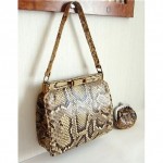 vintage snakeskin handbag and change purse