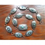 vintage sterling turquoise concho belt