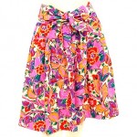 vintage ysl rive gauche floral skirt