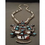 vintage zuni kachina necklace