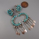 vintage zuni petit point earring