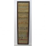 antique 1800s embroidery sampler