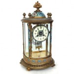 antique 1860s french bronze domed glass clock