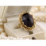 antique 1860s garnet ring