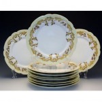 antique 1890s french limoges porcelain dinner plates