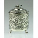 antique 1890s solid silver tea caddy