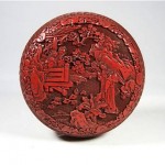 antique 18th century chinese carved cinnabar lidded box