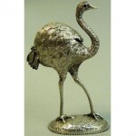 antique 1910 french silver ostrich pin cushion