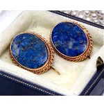 antique 1920s lapis lazuli earrings