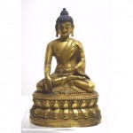 antique 19th century chinese gilt bronze buddha