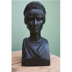 antique 19th century spelter bronze bust of rachel