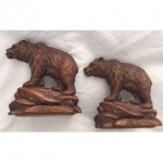 antique black forest bear bookends