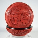 antique chinese carved cinnabar box