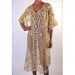 antique edwardian irish crochet overlay dress