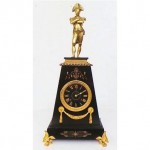 antique french bronze ormolu marble figural napoleon mantle clock