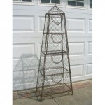 antique french wrought iron display rack