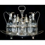 antique georgian henry greenway sterling crystal cruet set