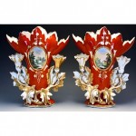 antique pair 19th century french porcelain vases