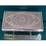 antique solid silver persian cigar box