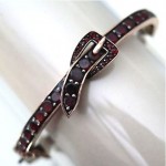 antique victorian garnet buckle bracelet