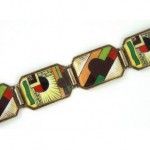 vintage 1920s art deco enamel bracelet